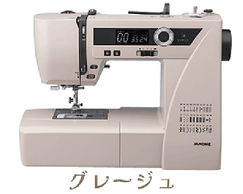 ジャノメ SEWLA ソーラ(グレージュ)コンピュータミシン　フットコントローラー特別付属!